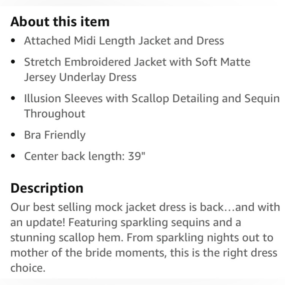 NWT Alex Evenings Midi Scoop Neck Shift Dress with Jacket Sizes 14 - Picture 6 of 8